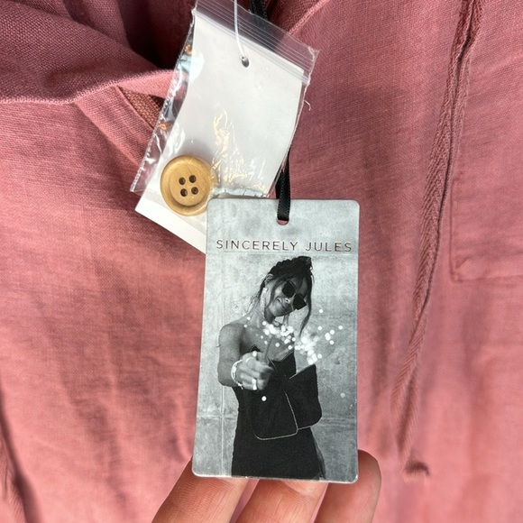 NWT Rose Colored Linen Pants- Size Medium - Picture 6 of 12